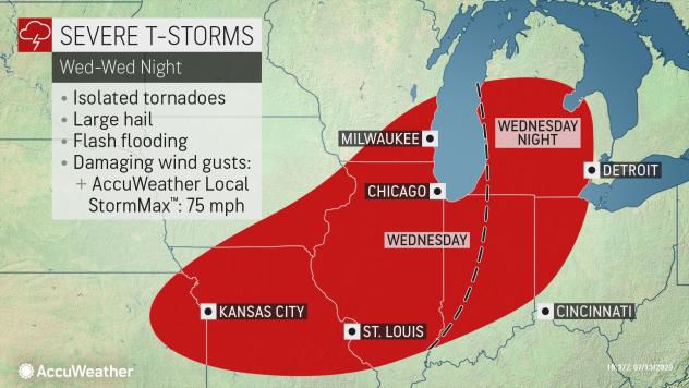 Severe storms Wed-Wed night by AccuWeather